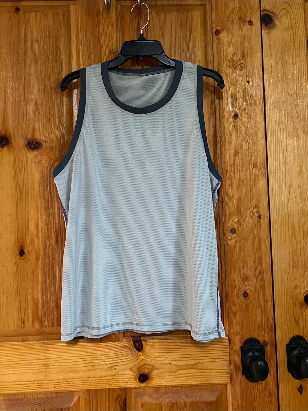 lululemon athletica Light Gray Tank Top with Dark Gray Trim